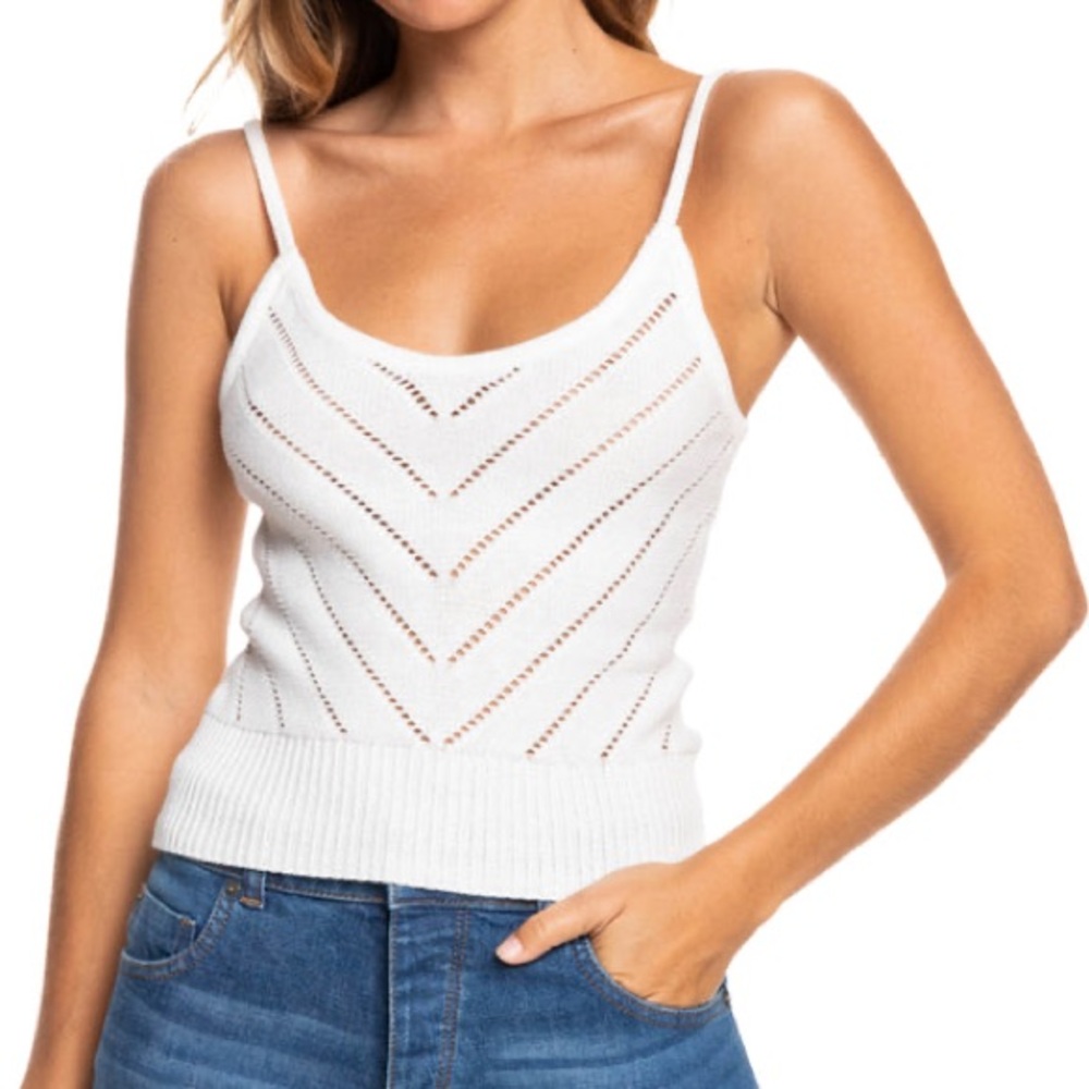 Roxy knit tank top (sunrise club strappy tank) S
